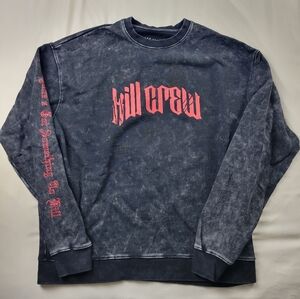 Kill Crew Black and Red Crew Neck Sweater